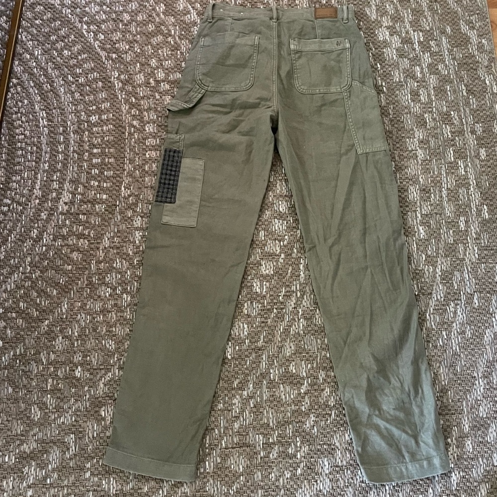 American Eagle Patchwork Green 90s Straight Leg P… - image 2
